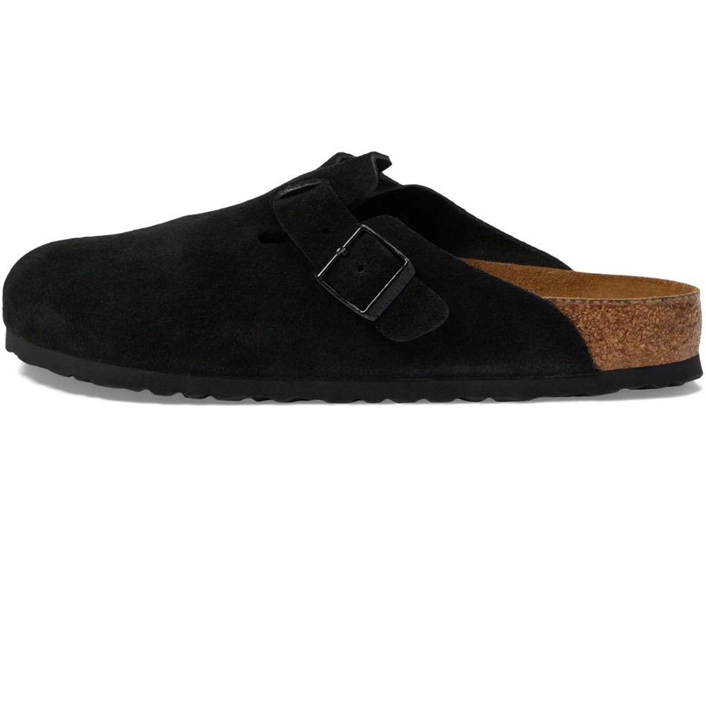 Birkenstock Boston Soft Footbed - Black Suede - EU 37